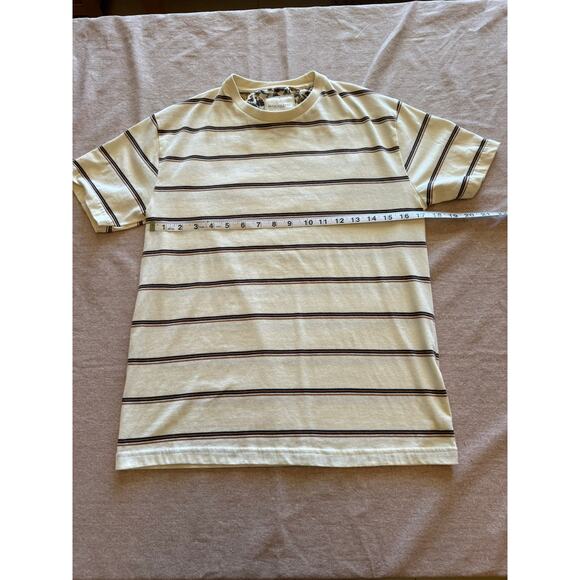 Vintage Denim & Flower Ricky Singh Cream Striped Tee Small - Picture 2 of 7